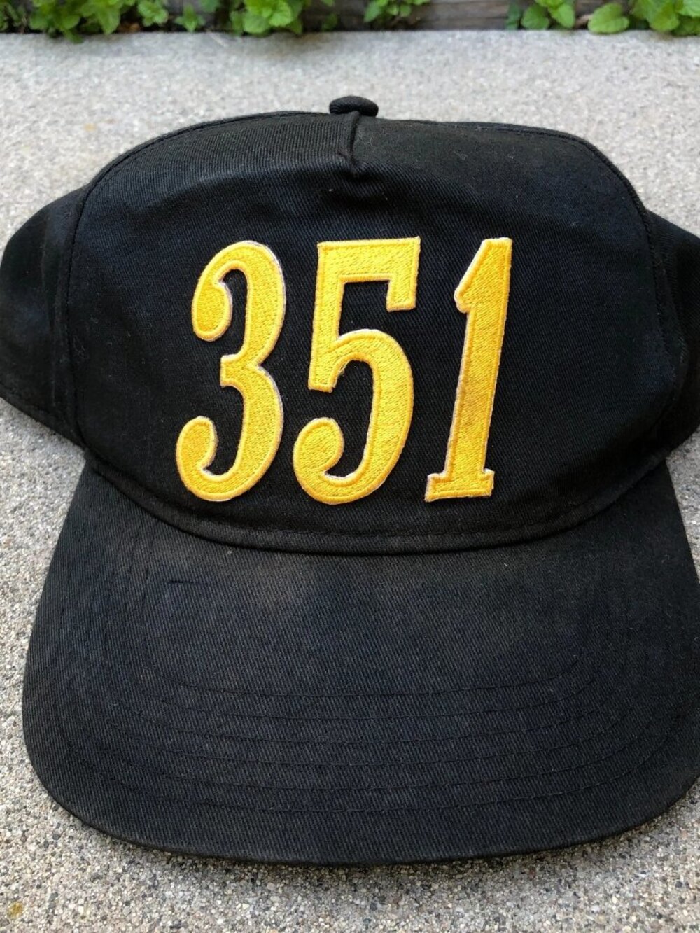 Vintage OTTO 351 Area Code Massachusetts Snapback Hat Men's Black One Size